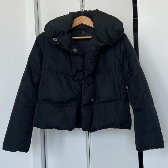Theory - Kielly Puffer Jacket - Size Medium - Black Excellent - Picture 7 of 17